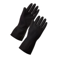 Black Heavyweight Rubber Gloves